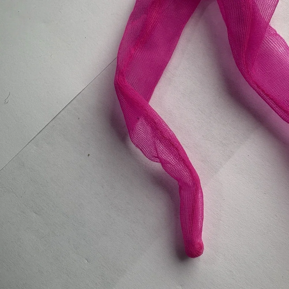 Vintage Barbie Pink Magenta Sheer Pantyhose Tights